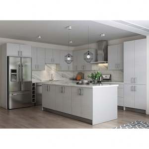 Gabinetes de Cocina Personalizados de Fábrica de Foshan, Listos para Instalar, Diseño Modular de Lujo, Muebles de Cocina Modernos, Armarios de Cocina de Madera - Product Image 4