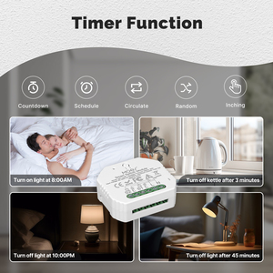 Módulo de Interruptor WiFi MOES Tuya Matter, 2 Canales, Relé Inteligente de Automatización, Temporizador, Control Remoto por Aplicación, Compatible con Alexa, Google <span class=keywords><strong>Home</strong></span> y <span class=keywords><strong>Apple</strong></span> - Product Image 5