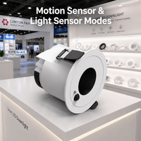 Spot encastré LED intelligent éco-responsable à détection automatique (double technologie), économe en énergie, avec capteur de mouvement PIR pour plafond