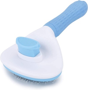 Brosse de toilettage pour animaux de compagnie en acier inoxydable fiable, professionnelle et sûre pour le nettoyage des poils flottants, utilisation pratique - Product Image 1