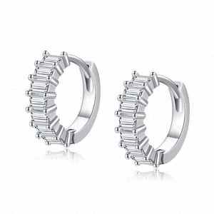 VOAINO Trendy Party Gift Jewelry <strong>Emerald</strong> Shape 18K <strong>Gold</strong> GIA IGI Certificate 9K 14K 18K VVS Lab Diamond Hoops <strong>Earrings</strong> - Product Image 3