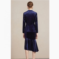 Costumes de luxe pour femmes avec logo personnalisé, ensembles d'église, jupes et vestes longueur genou, tenues de travail formelles pour femmes dirigeantes