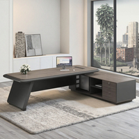 Ensemble de bureaux et de chaises de luxe modernes et simples de Boss pour le mobilier en bois du président du poste de travail