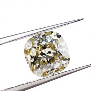 Tianyu Gems Vente en Gros Moissanite Jaune Vif Taille Coussin Brillant Modifié pour Bague de Mariage <span class=keywords><strong>Prix</strong></span> par Carat Fabricant - Product Image 1