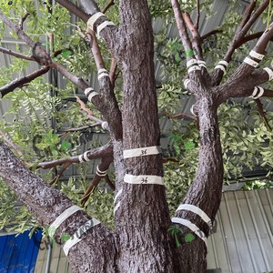 12 ft Chất lượng cao Lụa Nhân Tạo sợi thủy tinh sợi thủy tinh trong nhà ngoài trời khổng lồ Cây Ô Liu sống động như thật cỏ lá tính năng kim loại PE - Product Image 4