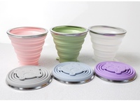 Gobelet en silicone pliable 180ml, 270ml, 320ml, gobelet de voyage pliable en silicone, gobelet à café pliable, gobelet de voyage pliable