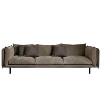 Canapé trois places en tissu chenille de style industriel Wabi-Sabi, luxe nordique, pour petit appartement, salon