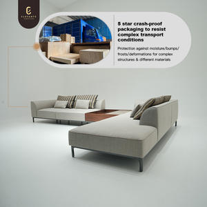 Divano di Lusso di Alta Qualità, Comodo Divano Modulare Senza Telaio, Moderno Divano Sezionale a L in Tessuto Europeo per Villa - Product Image 6