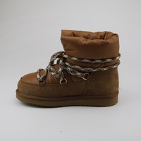 Sepatu Boots Wanita Kulit Sapi Asli VAA Warna Cow Suede Anti-Selip