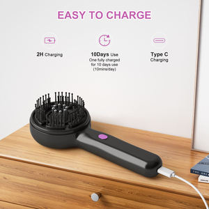 Cepillo Masajeador de Cuero Cabelludo Eléctrico Recargable por USB con Terapia de Fluidos para el Cuero Cabelludo, Peine para Aceite Capilar con Simulación de Amasamiento para el Crecimiento del Cabello - Product Image 5