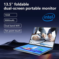 SZBOX DS135 Ordinateur portable/tablette 2 en 1 à double écran Win 11 Pro Écran IPS portable Alder Lake-N150 16 Go DDR4 Boîtier métallique