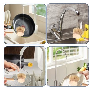 כלי ניקוי מטבח דחיסה סט סיר במבוק סיר במבוק ספגה - Product Image 2