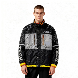 Chaqueta de Piloto de Poliéster Gruesa para Hombre, Invierno 2026, Cuello Alto, Resistente al Viento e Impermeable, Proveedor de Fábrica, Personalizable, Reflectante - Product Image 2