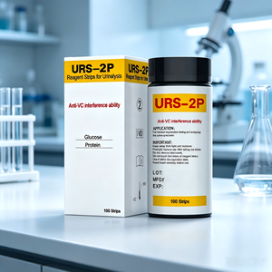 Bandelettes <span class=keywords><strong>de</strong></span> <span class=keywords><strong>test</strong></span> urinaire URS-2P 2 paramètres : Glucose et Protéines – Réactifs d'analyse urinaire pour usage domestique et clinique, <span class=keywords><strong>test</strong></span> du diabète et des reins - Product Image 4
