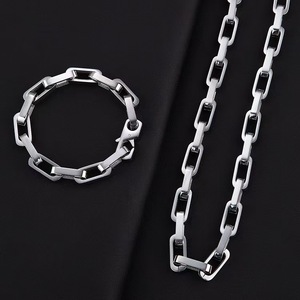 Pulsera de Moda con Diseño de Planta, Unisex, <span class=keywords><strong>Cadena</strong></span> Gruesa, Simple, Versátil, Estilo Hip-Hop, Acero Inoxidable, Regalo - Product Image 1