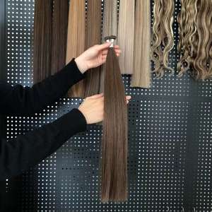 2025 USA vente chaude nouvelle trame humaine européenne Double dessiné génie trame Extensions de cheveux vierge génie trame cheveux russes - Product Image 5