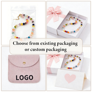 Nouveau Collier Perles en Pierre Naturelle de Guérison avec Lettre, Tendance, Cadeau pour Femme 2026 - Product Image 3