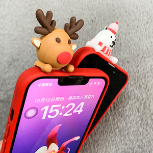 Custodia per telefono morbida per bambola regalo di buon natale per iPhone 15 <span class=keywords><strong>PRO</strong></span> <span class=keywords><strong>MAX</strong></span> 17 - Product Image 6