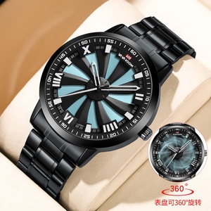 Nuevo Reloj de Pulsera Cross Border Wheel Eye, Reloj de Cuarzo Impermeable, Reloj de Moda para Estudiantes, Esfera Grande Giratoria, Reloj para Hombre - Product Image 4
