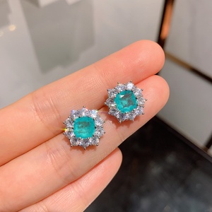 Hot Selling Eco-friendly Classic <b>Earrings</b> and Pendant <b>Set</b> Blue Copper Cubic Zirconia Non Tarnish Jewelry <b>Set</b> for Everyday Wear - Product Image 5