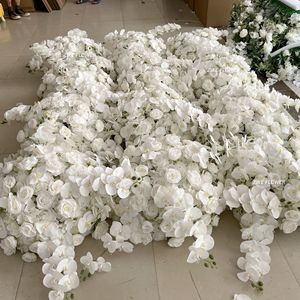Table de mariage fausses fleurs <span class=keywords><strong>d</strong></span>écorations <span class=keywords><strong>d</strong></span>'événements réalistes arrangements floraux pièce maîtresse orchidées artificielles boule de fleur blanche - Product Image 1
