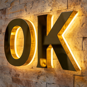 Thiết kế đồ họa dịch vụ 3D kính dấu hiệu logo công ty chế tạo fillable hoa bọt nổi chữ frontlit & Backlit tùy chỉnh - Product Image 3