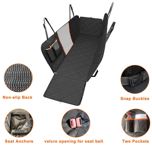 Housse de siège de <span class=keywords><strong>voiture</strong></span> pour <span class=keywords><strong>chien</strong></span> Oxford noire, best-seller, écologique, luxe, <span class=keywords><strong>protection</strong></span> arrière pour toutes les saisons - Product Image 5