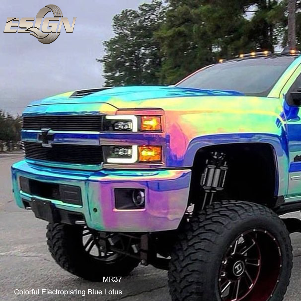 Colorful Electroplating Blue Lotus