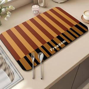 Tapis de drainage en terre de diatomée Palm Law, rectangulaire, 30x40cm, 40x60cm, imperméable, antidérapant, absorbant pour comptoir de cuisine - Product Image 5