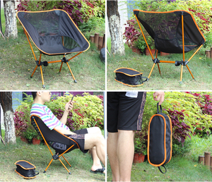 Chaise pliante de camping et de pêche ultralégère en aluminium, portable, avec sac de transport - Product Image 3