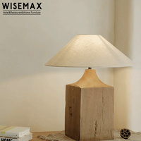 WISEMAX FURNITURE Français rétro lampadaire lumière luxe tissu lampe de table antique LED lampe de bureau décor à la maison pour villa hôtel chambre à coucher