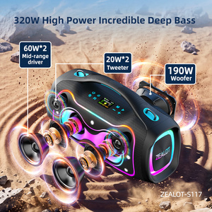 Altavoz para Fiestas en Exteriores Zealot S117 de 320 W, Batería de Gran Capacidad de 48000 mAh, Altavoz Estéreo Inalámbrico TWS, Luz RGB, Graves Profundos, Altavoz Portátil - Product Image 3