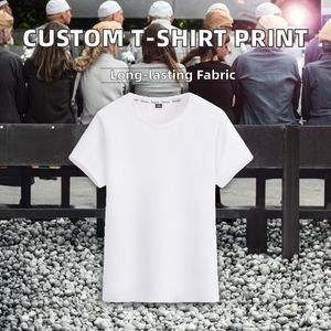 Camiseta Formal Lisa de Cuello Redondo para Hombre, 100% Poliéster, Manga Corta, Logotipo Personalizado, Peso de Tela 180g, Estilo Urbano de Verano - Product Image 1