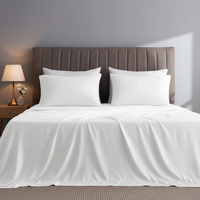 Ensemble de draps de luxe 100% bambou, taille Queen, literie douce et soyeuse