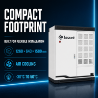 Gabinete de Almacenamiento de Energía Doméstico Híbrido de Iones de Litio Lezet de 45 kWh y 20 kW, Refrigerado por Aire, IP55, IATF16949, ISO9001