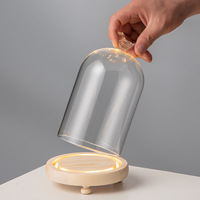 Fleur éternelle couvercle en verre créatif maison blocs de construction boîte aveugle aromathérapie conservé ornements de bureau objets décoratifs