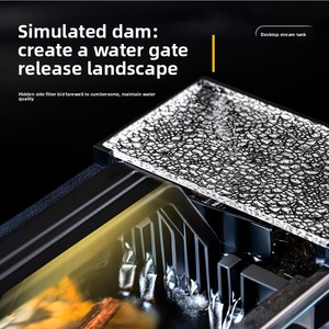 <span class=keywords><strong>Acuario</strong></span> Pequeño <span class=keywords><strong>de</strong></span> Escritorio <span class=keywords><strong>con</strong></span> Filtro Lateral, Luz LED, Base Extraíble, Tapete Calefactor, Sistema <span class=keywords><strong>de</strong></span> Circulación <span class=keywords><strong>de</strong></span> <span class=keywords><strong>Agua</strong></span>, Pecera Decorativa - Product Image 4