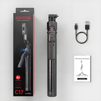 Trípode Plegable para Selfies con Rotación Automática de 360 Grados, Estabilizador Gimbal con Seguimiento Facial por IA, Sin Necesidad de Aplicación para Teléfonos, TikTok y Vlogs