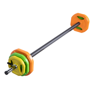 Barre d'haltères réglable en caoutchouc coloré 20 kg-30 kg Ensemble <span class=keywords><strong>de</strong></span> plaques anti-roulement en acier avec collier <span class=keywords><strong>de</strong></span> déverrouillage - Product Image 1