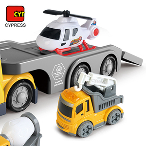 Cypress Offre Spéciale <span class=keywords><strong>dessin</strong></span> <span class=keywords><strong>animé</strong></span> camion d'ingénierie hélicoptère en plastique et ensemble de véhicules de Transport de diapositives jouets amusants pour les enfants - Product Image 4