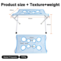 Hamac de bain pour chien en maille polyester avec cadre en fer robuste, table de toilettage pliable pour petits chiens et chats