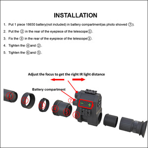 กล้องมองกลางคืนอินฟราเรด <span class=keywords><strong>Megaorei</strong></span> NK007 ระยะมองเห็น 100-400 เมตร ใช้งานได้ในที่แสงน้อย ขนาดกะทัดรัด รองรับการปรับแต่ง - Product Image 2