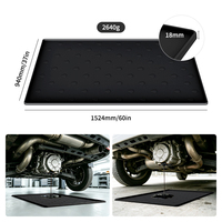 Tapis de récupération d'huile en silicone pour garage, avec rebord surélevé, grande capacité, pour élévateur de voiture, atelier de mécanique, antidérapant