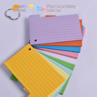 Blocs-notes autocollants à feuilles mobiles, codés par couleur, pour classification de fiches indexées, avec pages intérieures horizontales, pour messages, de style américain transfrontalier