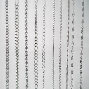 Waterdichte mode dames meisjes 925 sterling zilveren ketting schakels gouden plating trendy bruiloft choker sieraden groothandel - Product Image 3