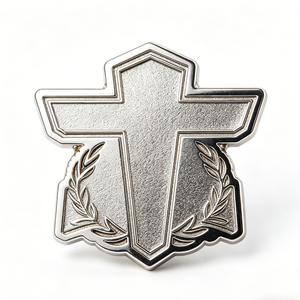 Pin de Metal Esmaltado Personalizado FCA, Chapado en Plata, Doble Cara, Diseño de Cruz, Regalo Coleccionable - Product Image 5