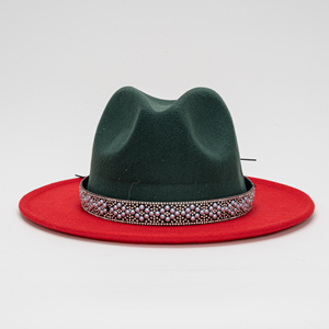 Sombrero Fedora de Fieltro de <span class=keywords><strong>Lana</strong></span> Bicolor para Otoño/Invierno, Estilo Vaquero Occidental para Hombre y Mujer, <span class=keywords><strong>con</strong></span> Decoración de Estrella, Banda Multicapa, Combinable <span class=keywords><strong>con</strong></span> Todo, Casual, para Exteriores - Product Image 5