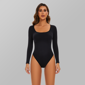 Plus Size Flawless Fit High-Waisted <span class=keywords><strong>Long</strong></span> <span class=keywords><strong>Sleeve</strong></span> One Piece <span class=keywords><strong>Bodysuit</strong></span> Stretchable Butt-Lifting Shapewear para Mulher - Product Image 5