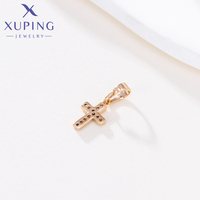 10716 XUPING Breloques Pendentifs Croix Plaqué Or, Breloques Croix Chrétienne Religieuse pour Fabrication de Colliers DIY, Cadeau de Foi