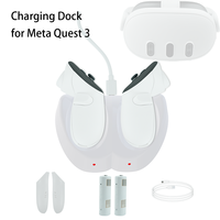 Station d'accessoires avec 2 contrôleurs de batteries rechargeables Station de charge pour Meta Quest 3